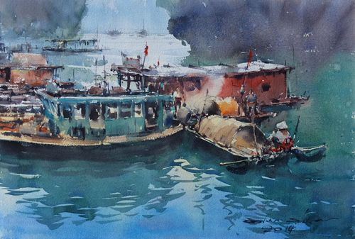 Triển lãm Tranh màu nước của họa sỹ 3 nước Đông Nam Á